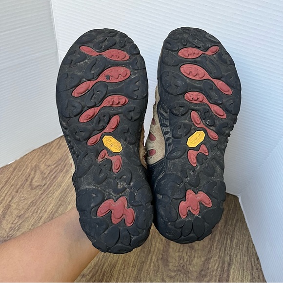 Merrell Chameleon Leather Tan and Brown Hiking Sneakers Size 8 - Picture 10 of 12